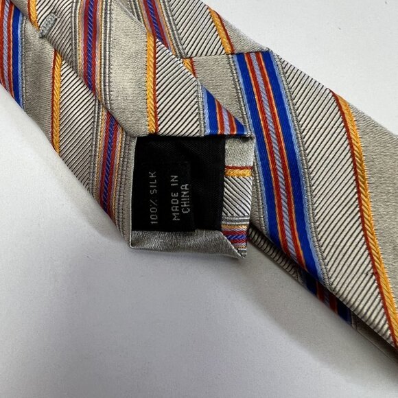 FABIO Fazio 100% Silk Striped Tie - Picture 4 of 5